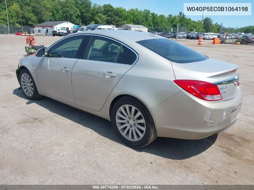 2011 Buick Regal Cxl Russelsheim VIN: W04GP5EC0B1064198 Lot: 39774209