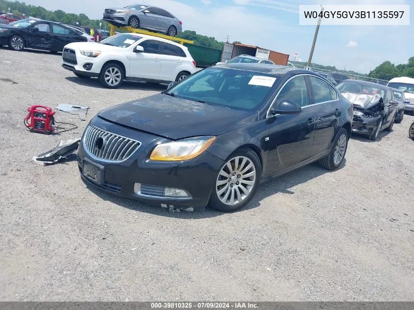 2011 Buick Regal Cxl Turbo Russelsheim VIN: W04GY5GV3B1135597 Lot: 39810325