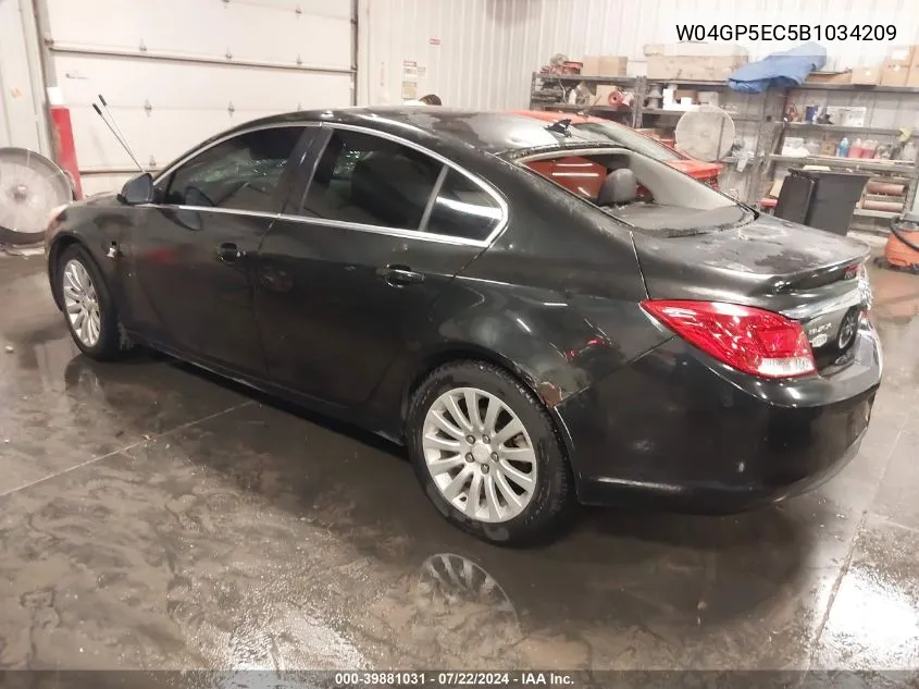 2011 Buick Regal Cxl Russelsheim VIN: W04GP5EC5B1034209 Lot: 39881031