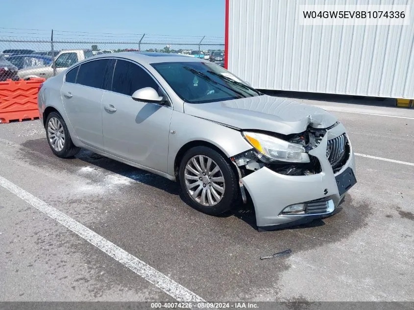 2011 Buick Regal Cxl VIN: W04GW5EV8B1074336 Lot: 40074226