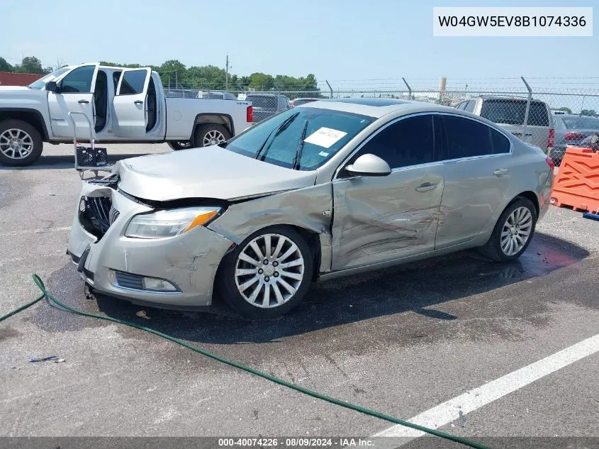 2011 Buick Regal Cxl VIN: W04GW5EV8B1074336 Lot: 40074226