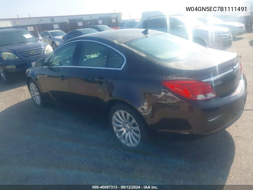 W04GN5EC7B1111491 2011 Buick Regal Cxl Russelsheim