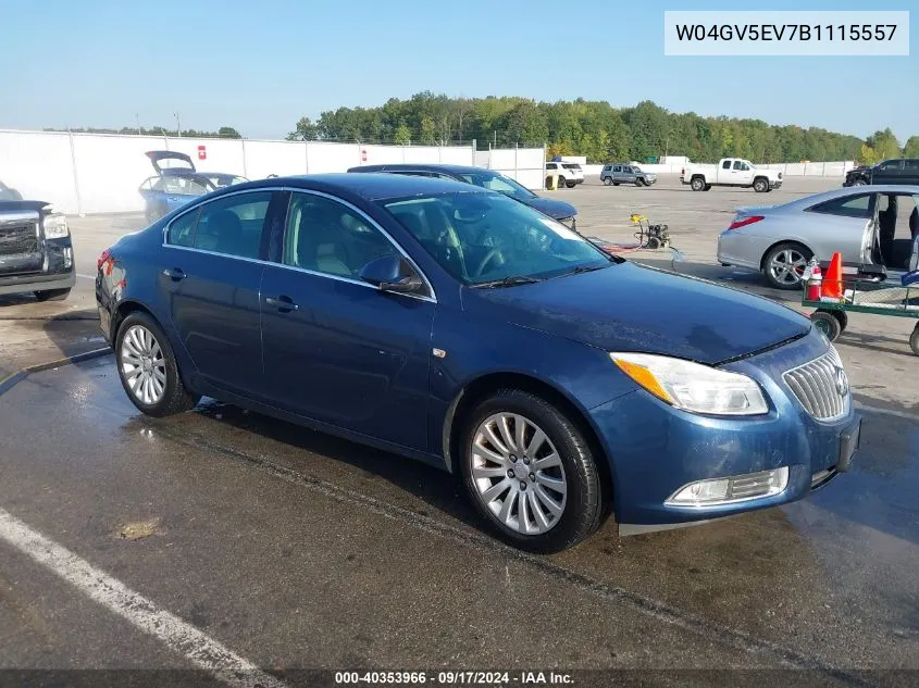 W04GV5EV7B1115557 2011 Buick Regal Cxl Turbo Russelsheim