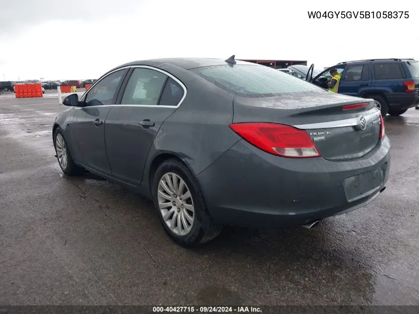 W04GY5GV5B1058375 2011 Buick Regal Cxl