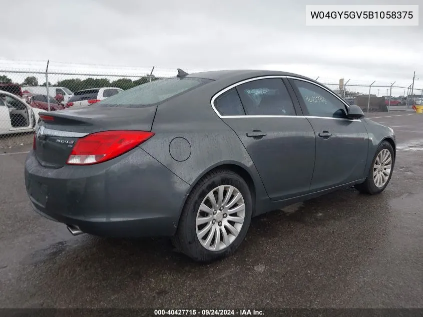 W04GY5GV5B1058375 2011 Buick Regal Cxl