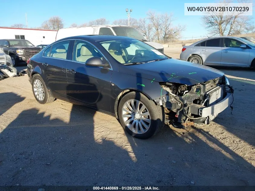 2011 Buick Regal Cxl Turbo Russelsheim VIN: W04GY5GV2B1070239 Lot: 41440869