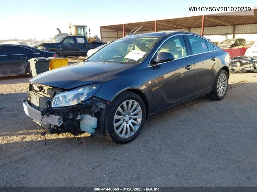 2011 Buick Regal Cxl Turbo Russelsheim VIN: W04GY5GV2B1070239 Lot: 41440869