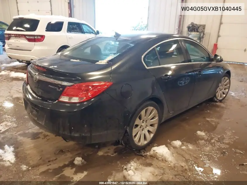 W04G05GVXB1040445 2011 Buick Regal Cxl Turbo Russelsheim