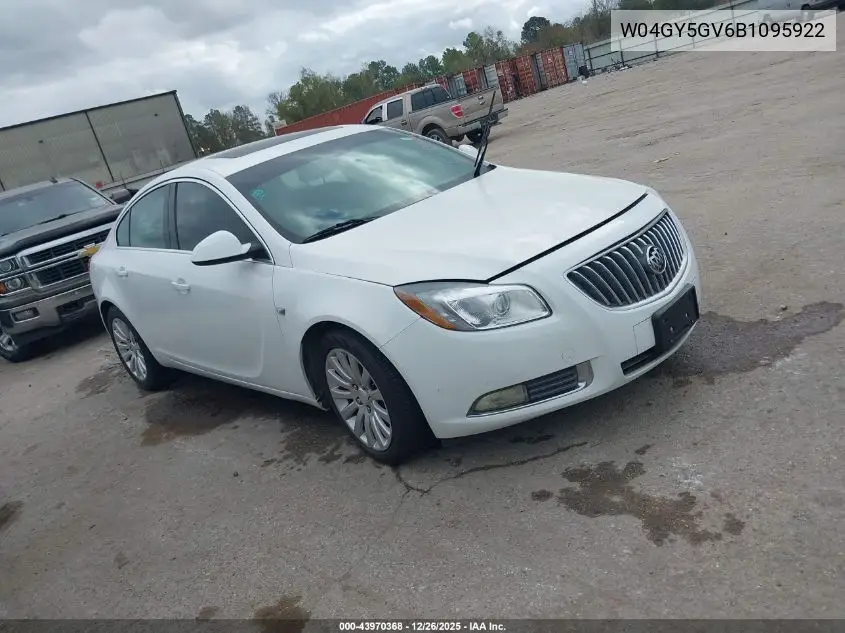 W04GY5GV6B1095922 2011 Buick Regal Cxl Turbo Russelsheim