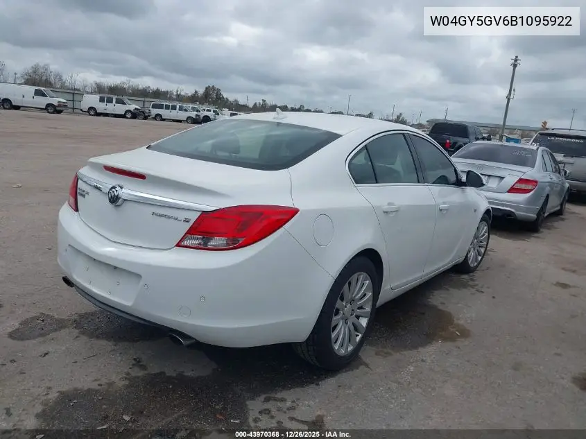 W04GY5GV6B1095922 2011 Buick Regal Cxl Turbo Russelsheim