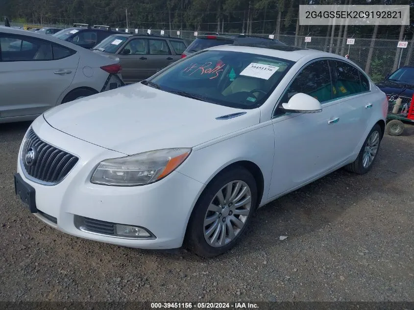 2012 Buick Regal Premium 1 VIN: 2G4GS5EK2C9192821 Lot: 39451156