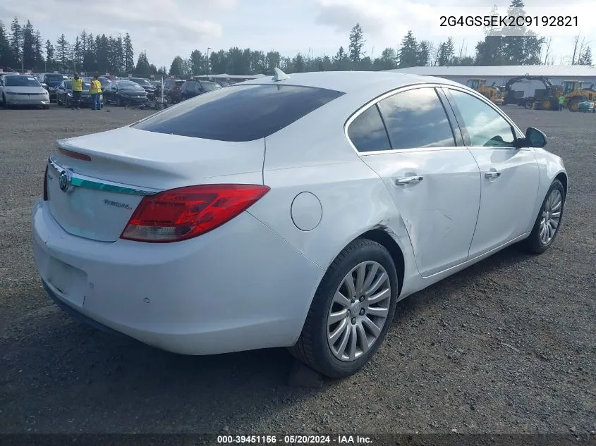 2012 Buick Regal Premium 1 VIN: 2G4GS5EK2C9192821 Lot: 39451156