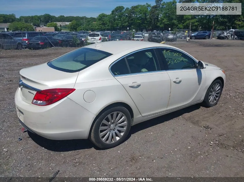 2012 Buick Regal VIN: 2G4GR5EK2C9188781 Lot: 39559232