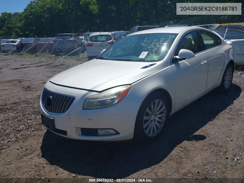 2012 Buick Regal VIN: 2G4GR5EK2C9188781 Lot: 39559232