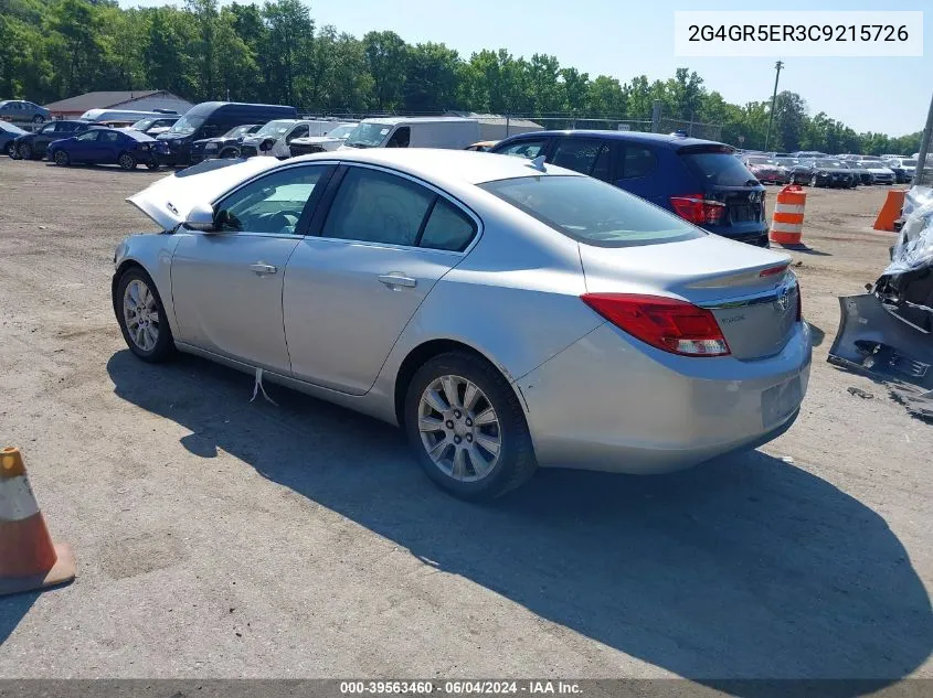 2012 Buick Regal VIN: 2G4GR5ER3C9215726 Lot: 39563460