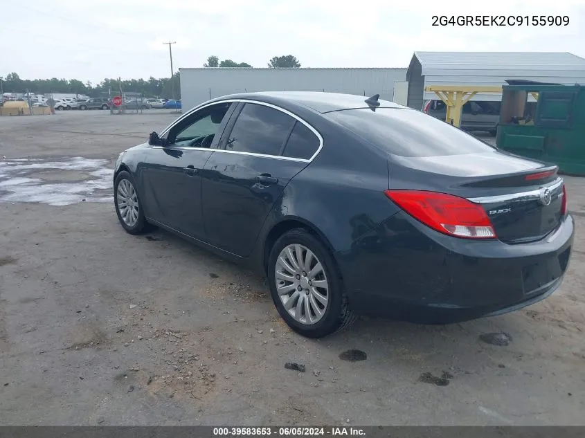 2012 Buick Regal VIN: 2G4GR5EK2C9155909 Lot: 39583653