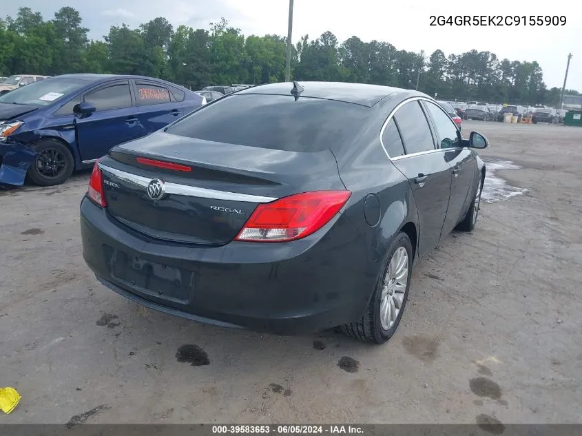 2012 Buick Regal VIN: 2G4GR5EK2C9155909 Lot: 39583653