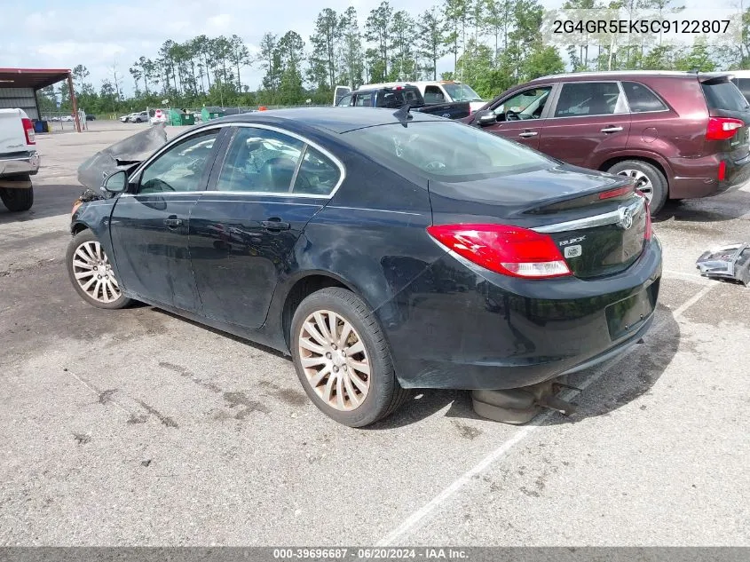 2012 Buick Regal VIN: 2G4GR5EK5C9122807 Lot: 39696687