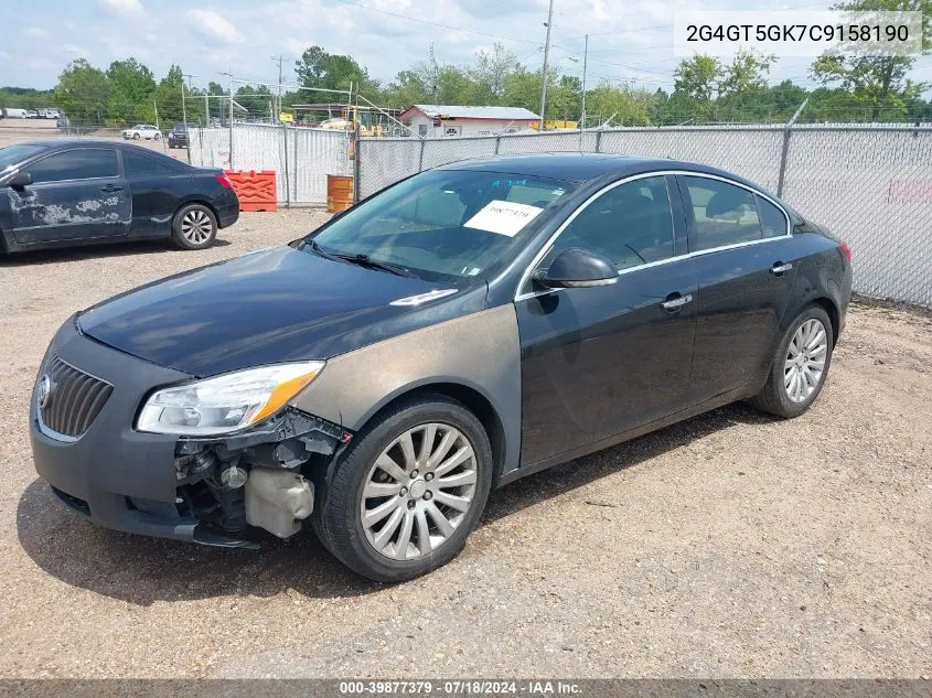 2012 Buick Regal Premium 2 VIN: 2G4GT5GK7C9158190 Lot: 39877379