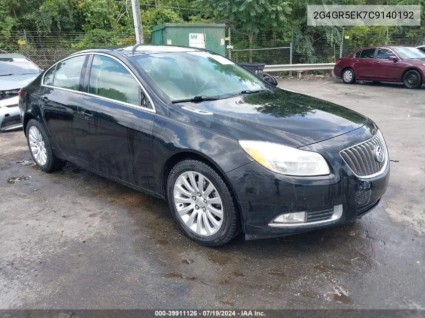 2G4GR5EK7C9140192 2012 Buick Regal