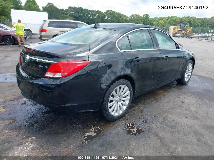 2G4GR5EK7C9140192 2012 Buick Regal