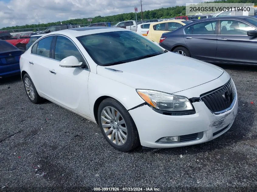 2012 Buick Regal VIN: 2G4GS5EV6C9119400 Lot: 39917926