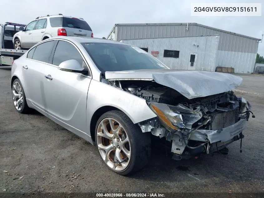 2G4GV5GV8C9151611 2012 Buick Regal Gs