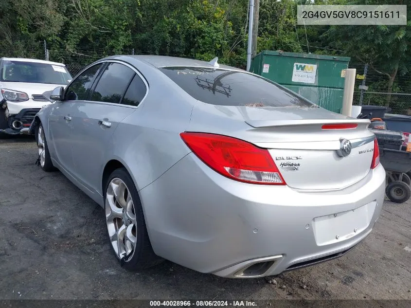 2G4GV5GV8C9151611 2012 Buick Regal Gs