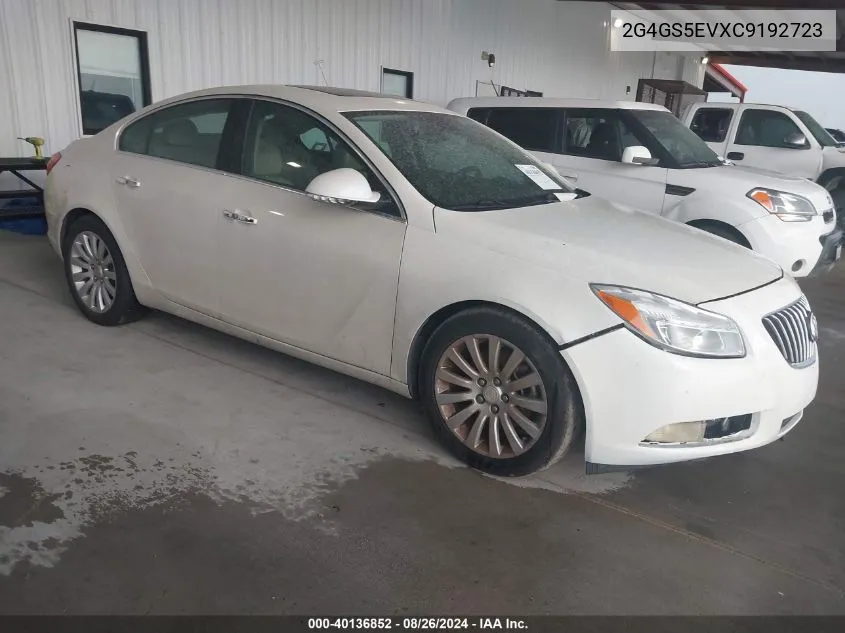 2012 Buick Regal VIN: 2G4GS5EVXC9192723 Lot: 40136852