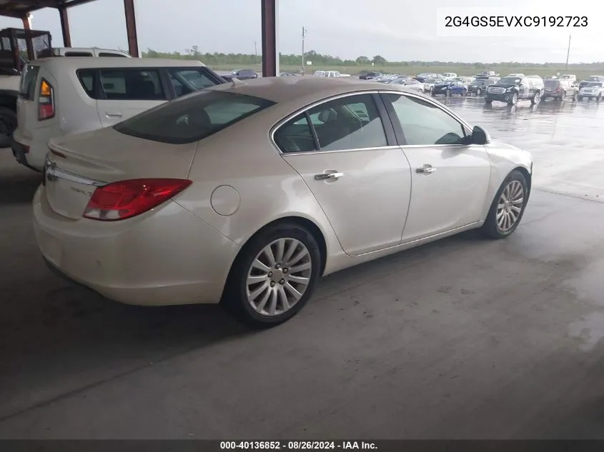 2012 Buick Regal VIN: 2G4GS5EVXC9192723 Lot: 40136852