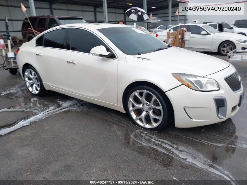 2012 Buick Regal Gs VIN: 2G4GV5GV4C9200240 Lot: 40247797