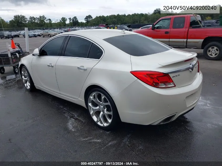 2012 Buick Regal Gs VIN: 2G4GV5GV4C9200240 Lot: 40247797