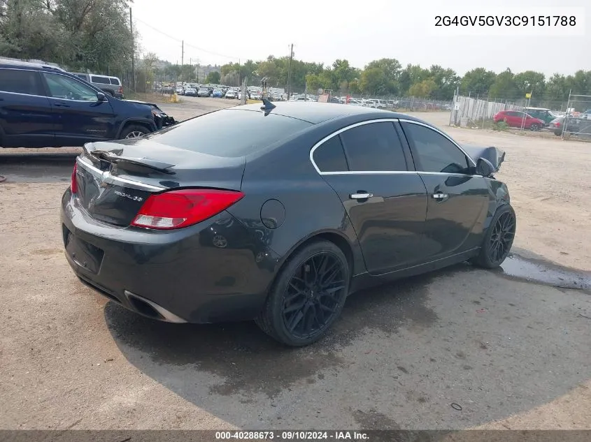 2012 Buick Regal Gs VIN: 2G4GV5GV3C9151788 Lot: 40288673