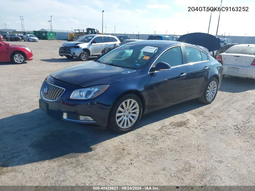 2012 Buick Regal Premium 2 VIN: 2G4GT5GK6C9163252 Lot: 40429621