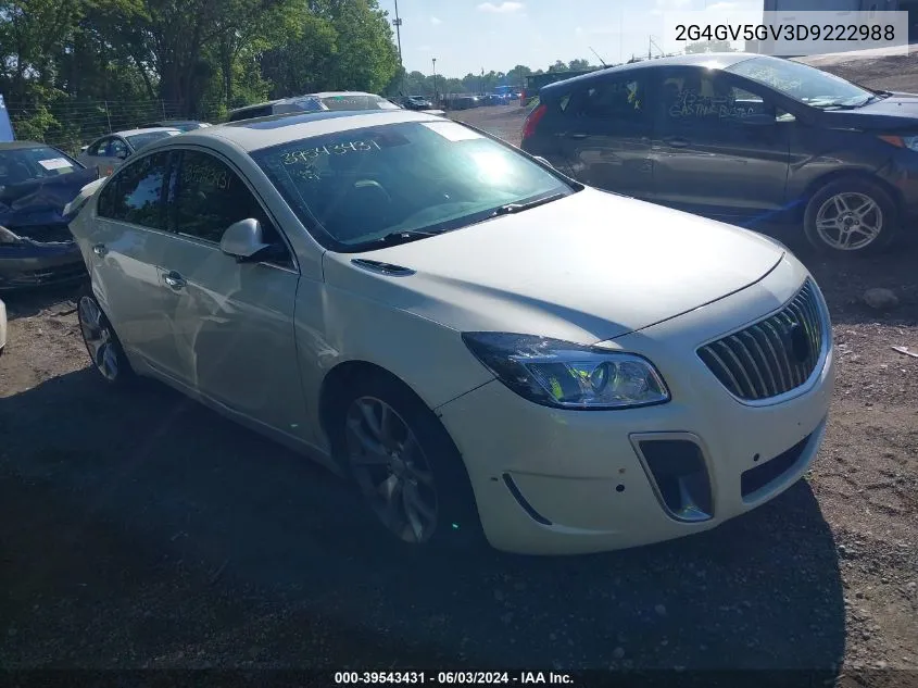 2013 Buick Regal Gs VIN: 2G4GV5GV3D9222988 Lot: 39543431