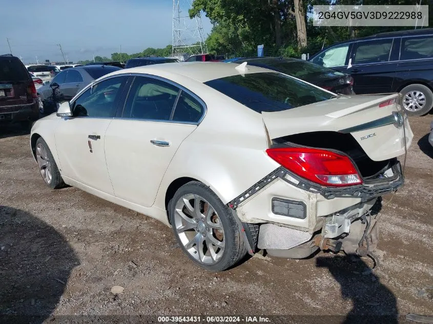 2013 Buick Regal Gs VIN: 2G4GV5GV3D9222988 Lot: 39543431