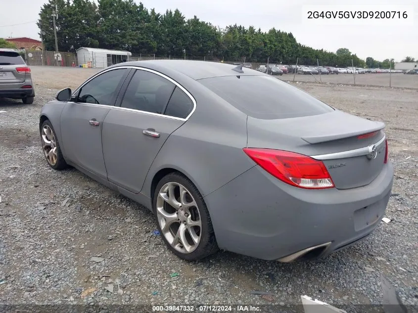 2013 Buick Regal Gs VIN: 2G4GV5GV3D9200716 Lot: 39847332