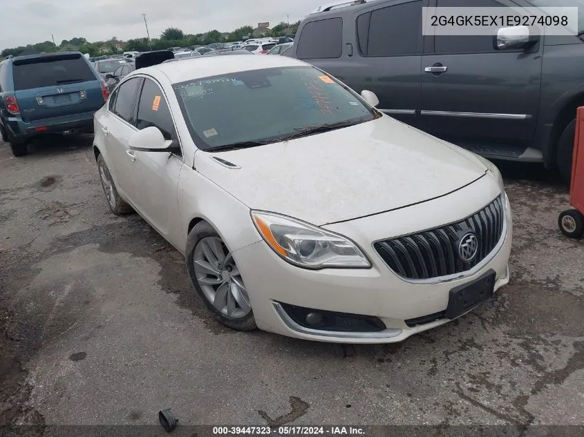 2014 Buick Regal Turbo VIN: 2G4GK5EX1E9274098 Lot: 39447323