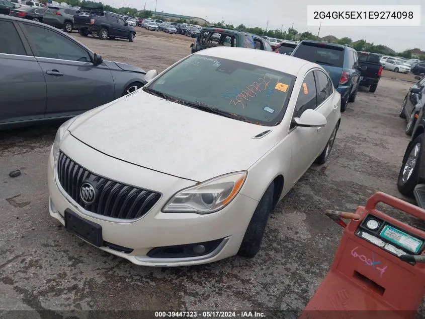 2G4GK5EX1E9274098 2014 Buick Regal Turbo