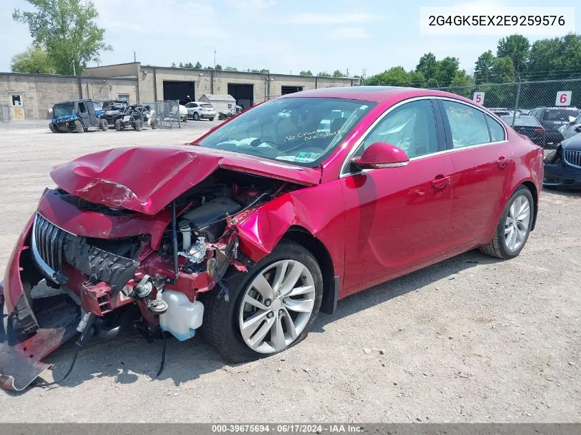 2014 Buick Regal Turbo VIN: 2G4GK5EX2E9259576 Lot: 39675694