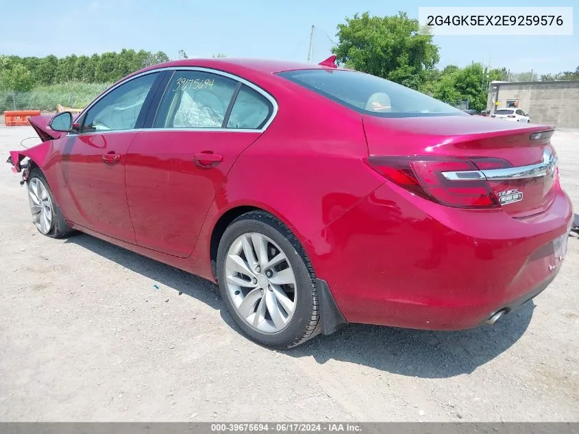 2014 Buick Regal Turbo VIN: 2G4GK5EX2E9259576 Lot: 39675694