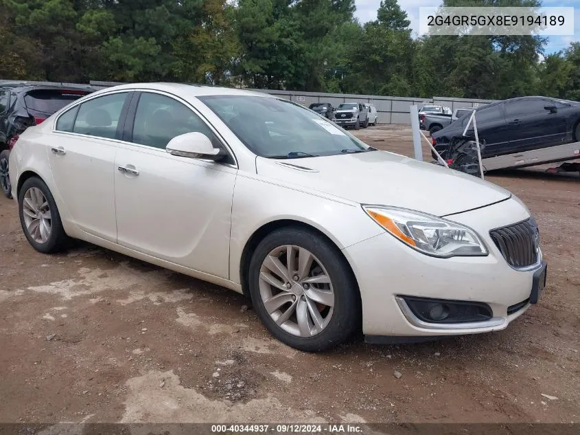 2014 Buick Regal Turbo Premium Ii VIN: 2G4GR5GX8E9194189 Lot: 40344937