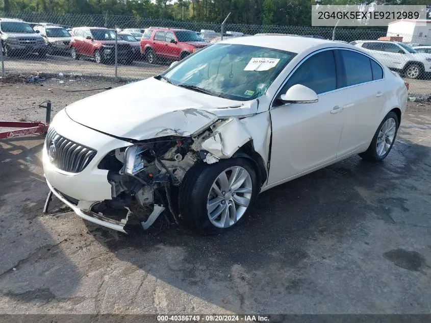 2014 Buick Regal Turbo VIN: 2G4GK5EX1E9212989 Lot: 40386749