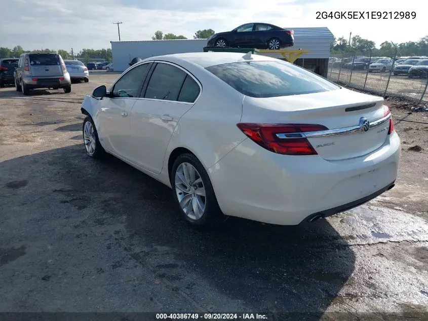 2014 Buick Regal Turbo VIN: 2G4GK5EX1E9212989 Lot: 40386749