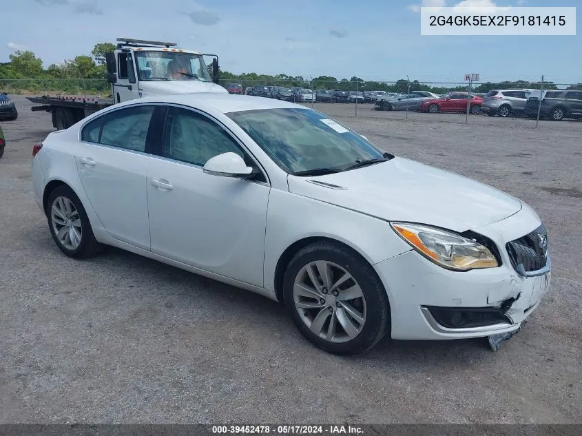 2015 Buick Regal Turbo VIN: 2G4GK5EX2F9181415 Lot: 39452478