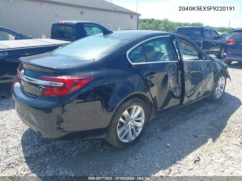 2015 Buick Regal VIN: 2G4GK5EX5F9220191 Lot: 39771632