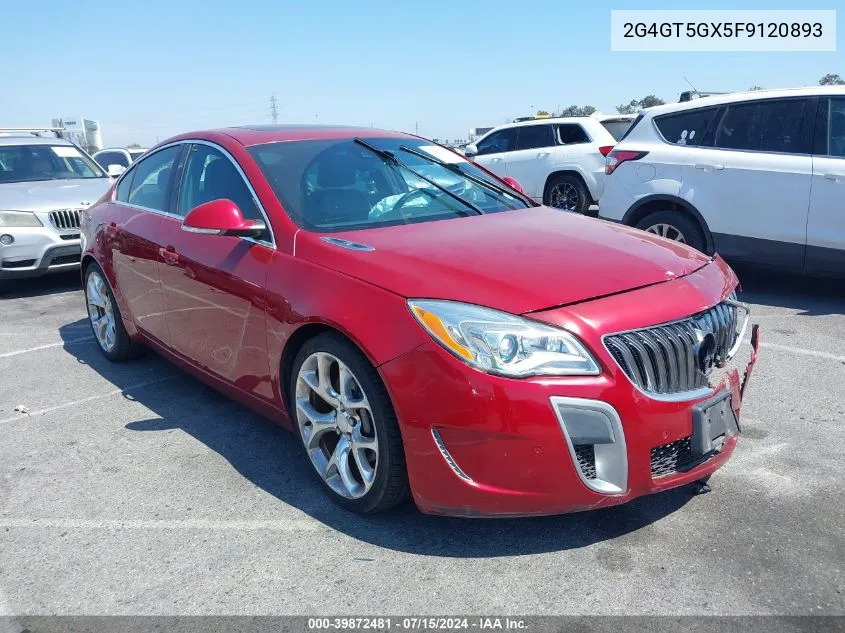 2015 Buick Regal Gs VIN: 2G4GT5GX5F9120893 Lot: 39872481