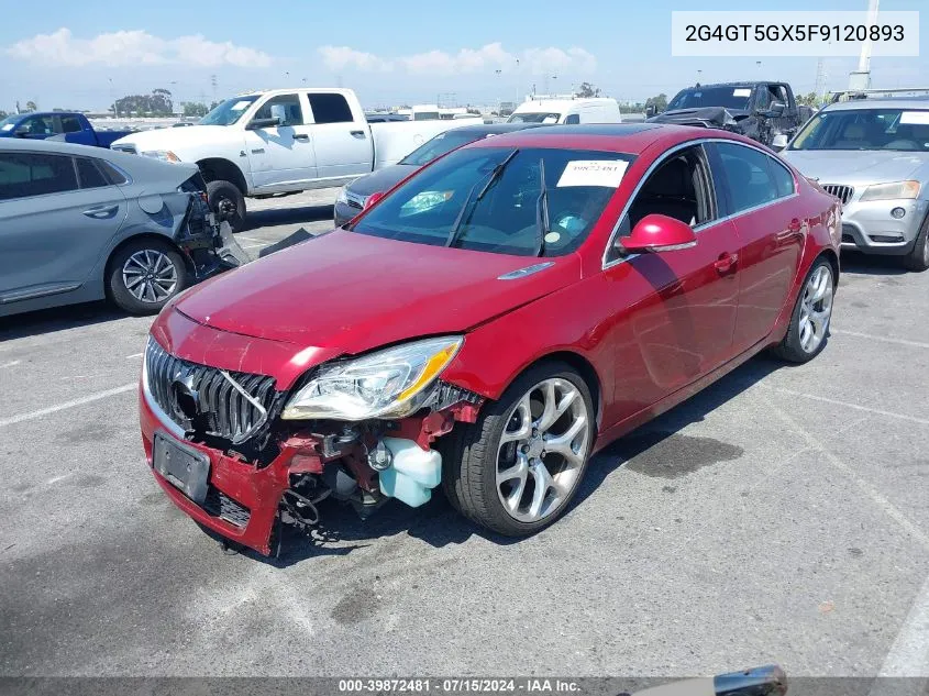 2015 Buick Regal Gs VIN: 2G4GT5GX5F9120893 Lot: 39872481