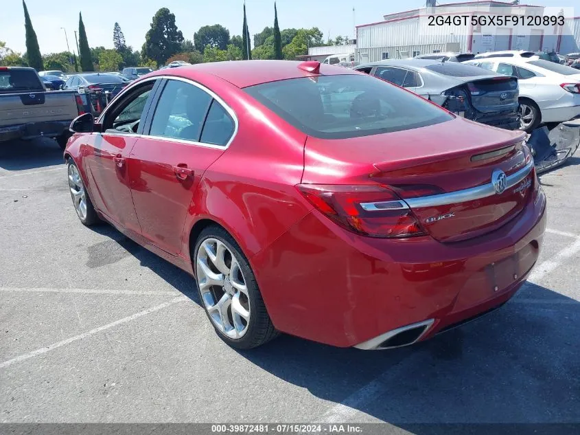 2G4GT5GX5F9120893 2015 Buick Regal Gs