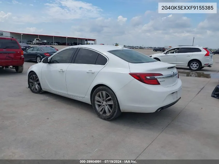 2015 Buick Regal Turbo VIN: 2G4GK5EXXF9155385 Lot: 39904991